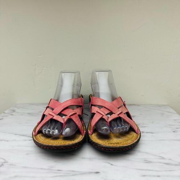 Ugg Pink Leather Strappy Sandals Women’s Size 9 - Picture 2 of 11